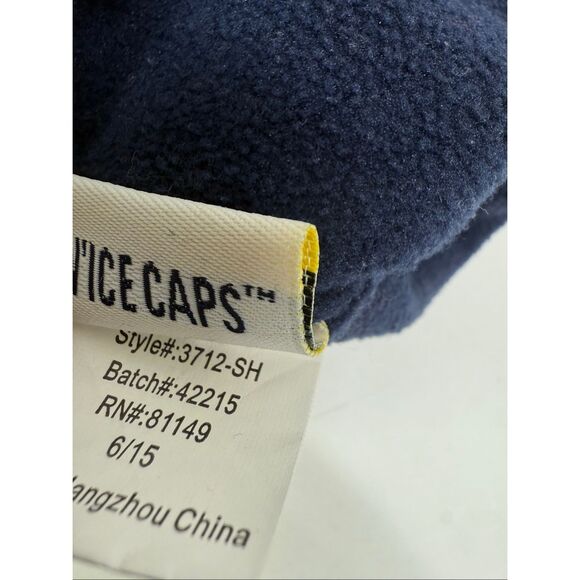 N'Ice Caps toddler fleece hat sherpa lining hook loop chin strap Sz Infant L - Picture 5 of 8